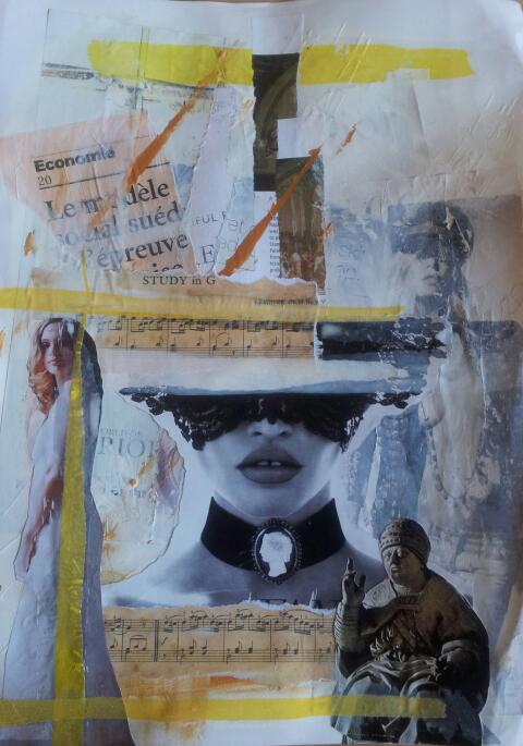 Mixed media collage, a step by step guide.