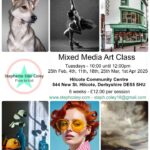 Mixed Media Art Class - Hilcote, Derbyshire - March - April 2025