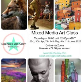 Mixed Media Art Class – Via Zoom – Apr – May – June 2026