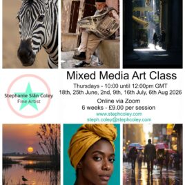 Mixed Media Art Class – Via Zoom – June – July – Aug 2026