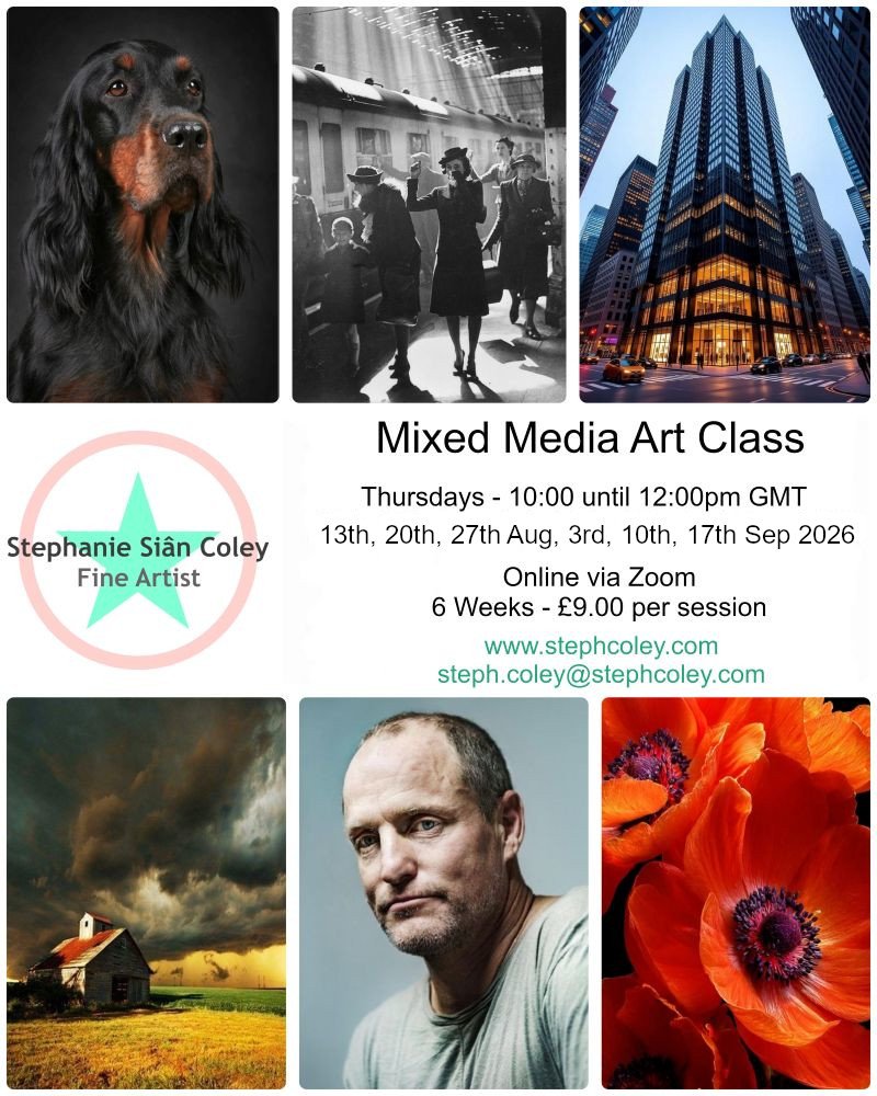 Zoom Mixed Media Class – Aug-Sep